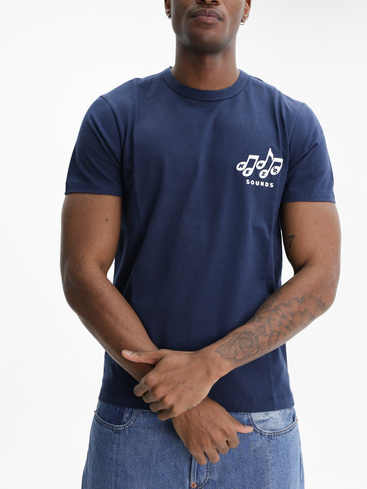 Kenzo T-Shirt Sounds Embroidered  Blue/Black