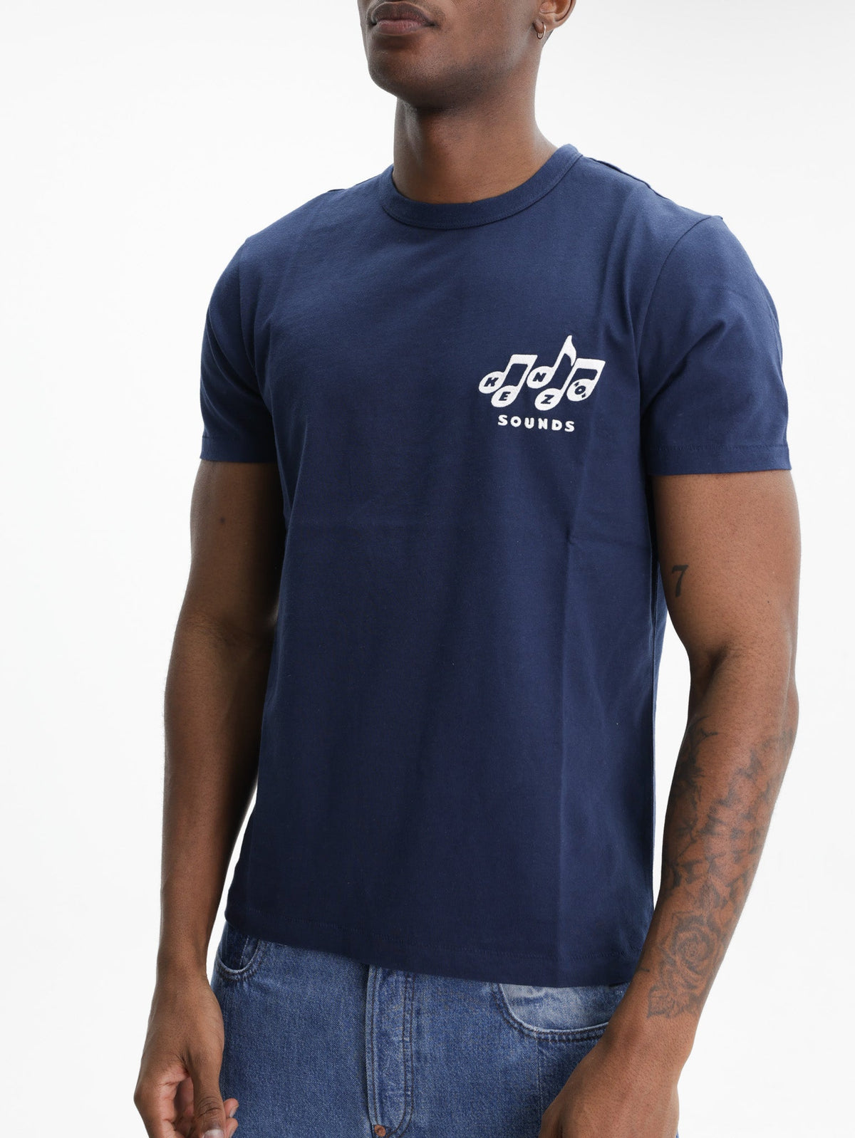 Kenzo T-Shirt Sounds Embroidered  Blue/Black