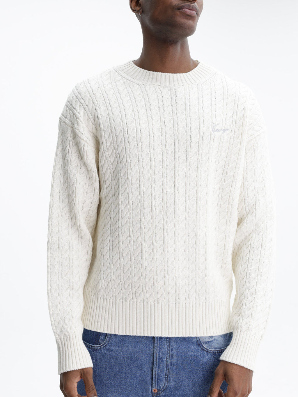 Kenzo Sweater Signature Knitted Off White