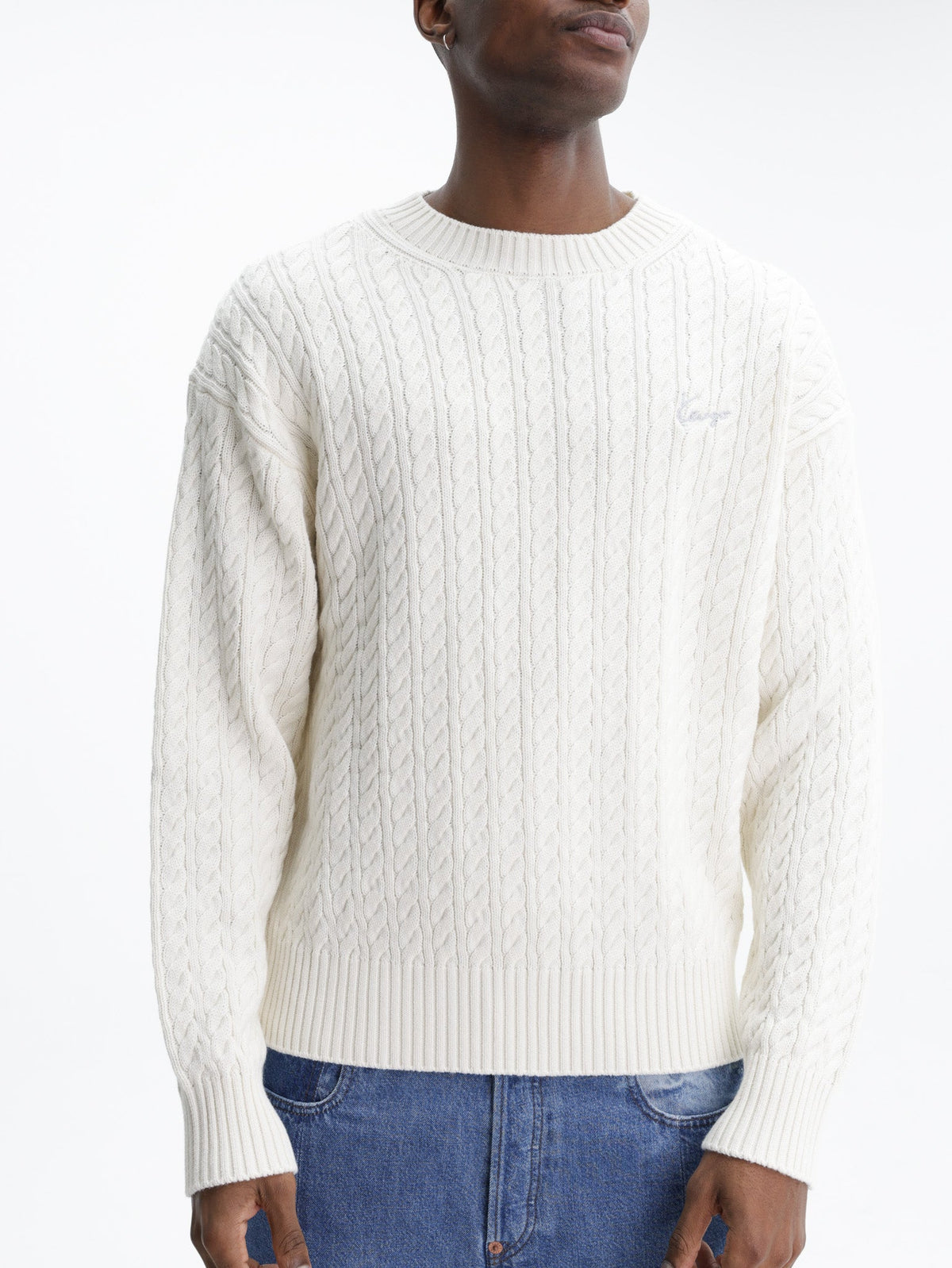 Kenzo Sweater Signature Knitted Off White