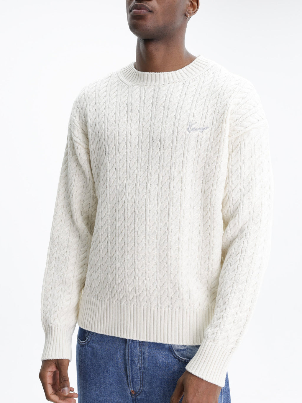 Kenzo Sweater Signature Knitted Off White
