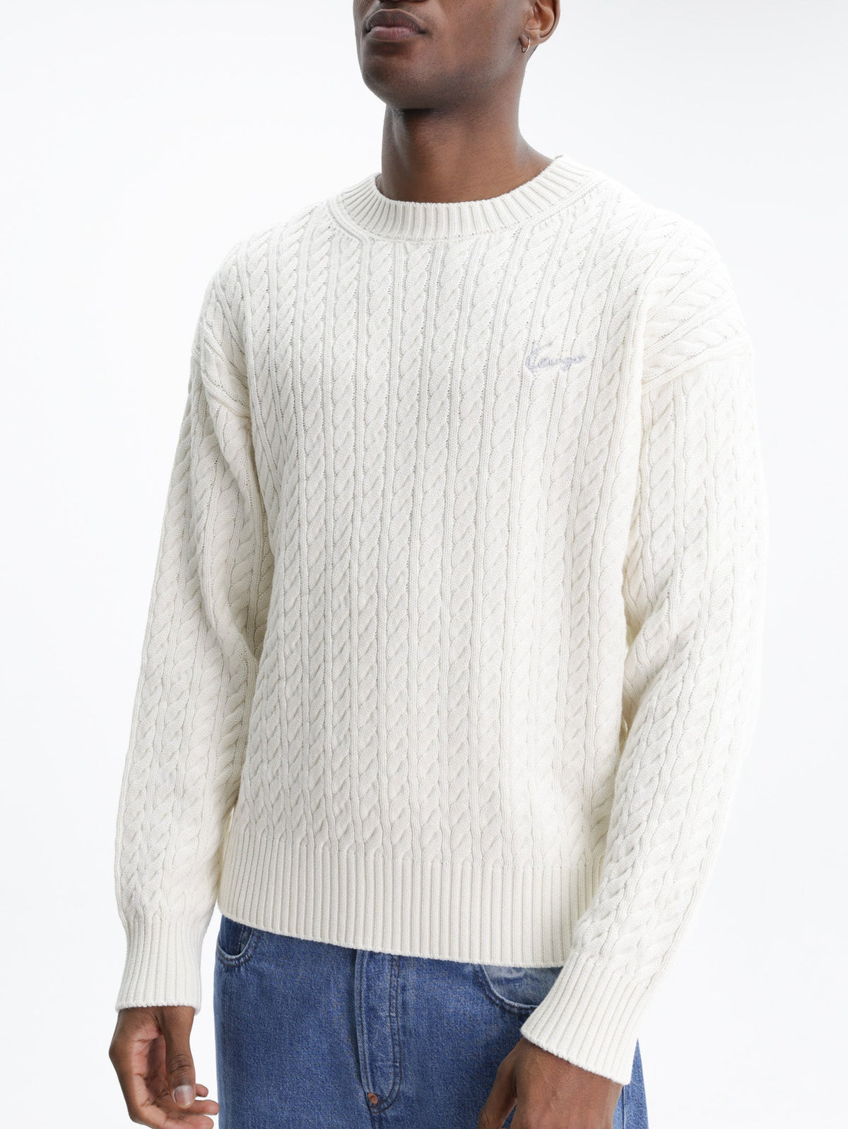 Kenzo Sweater Signature Knitted Off White