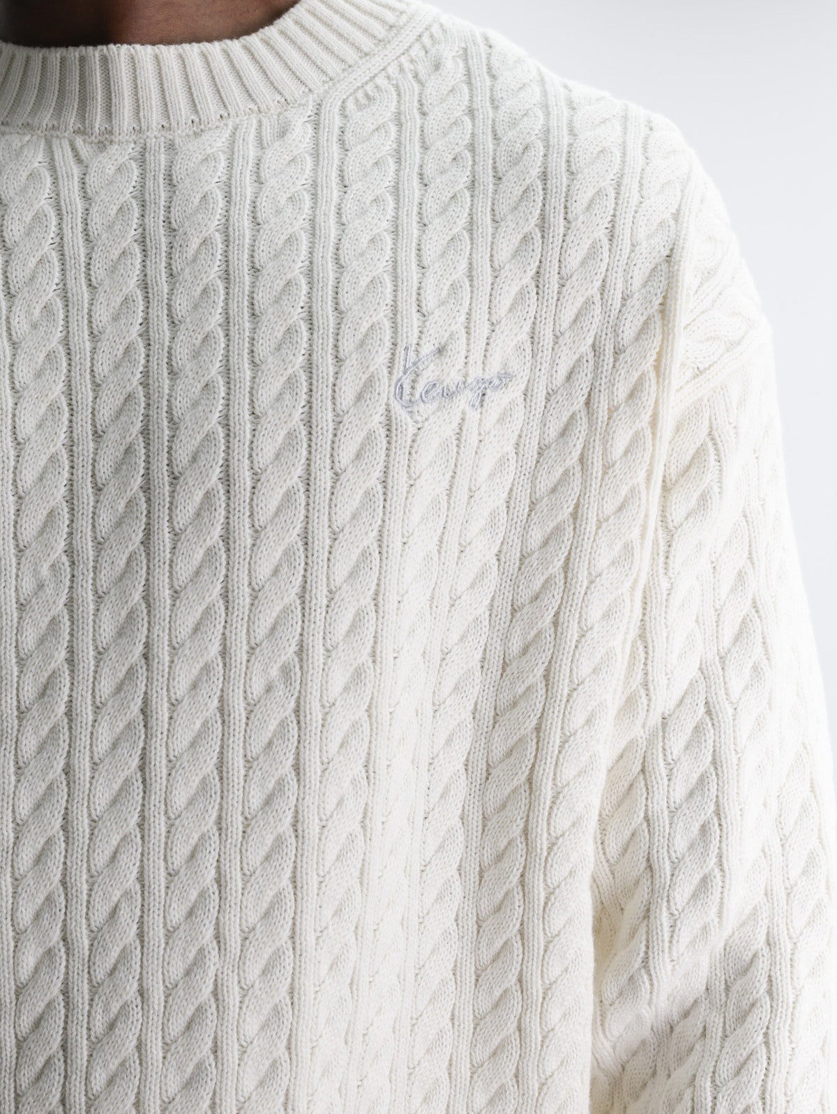 Kenzo Sweater Signature Knitted Off White