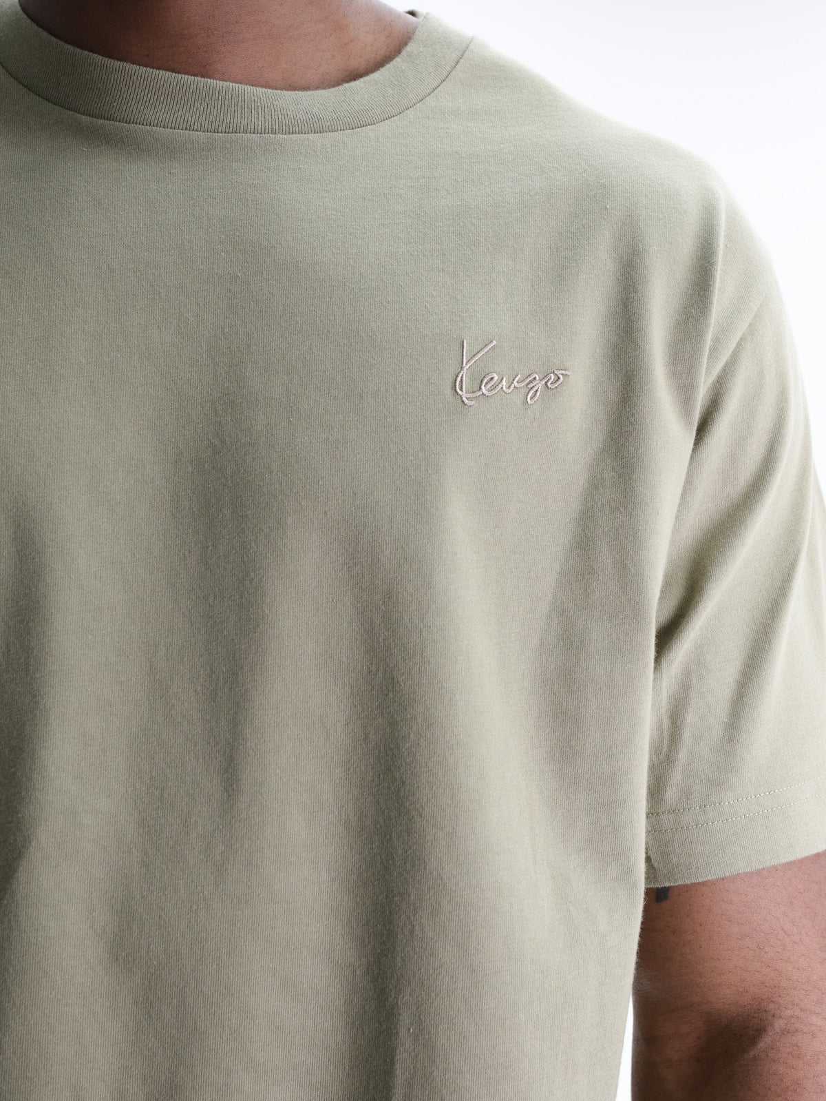 Kenzo T-Shirt Signature Embroidery Khaki