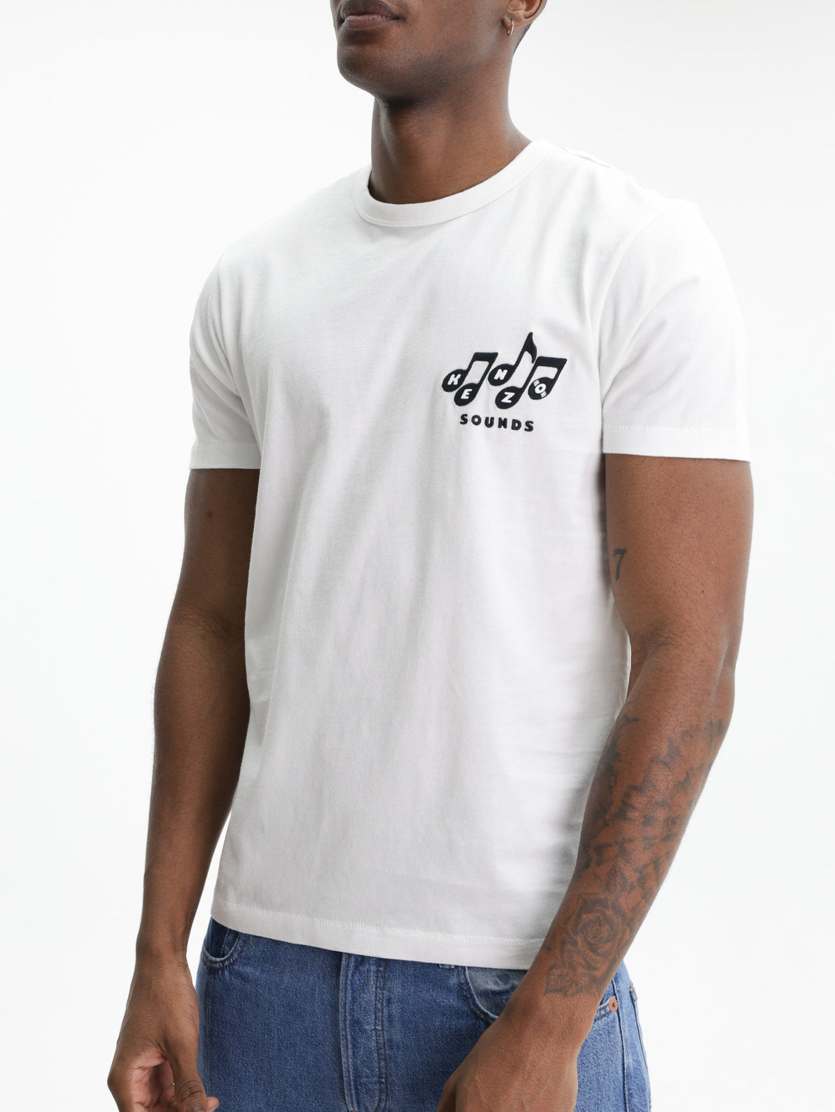 Kenzo T-Shirt Sounds Embroidered  Off White