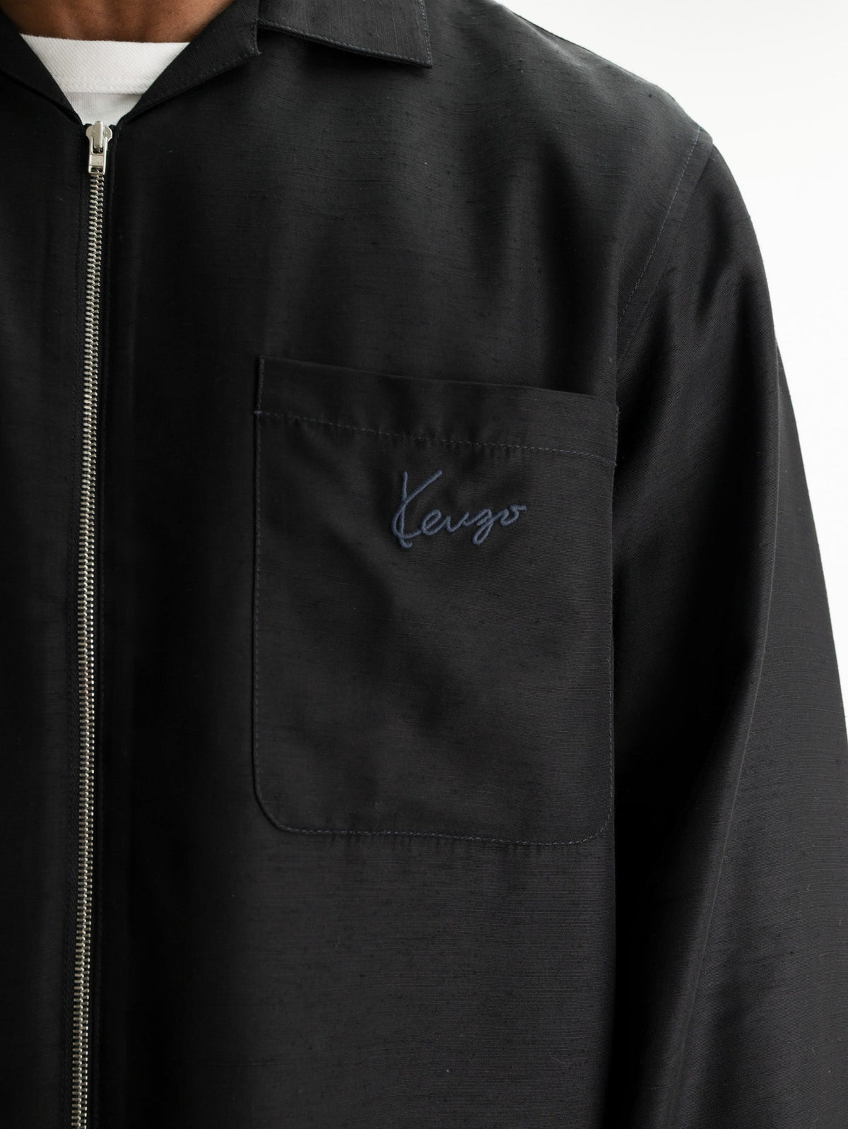 Kenzo Shirt Zipped Oversized Black