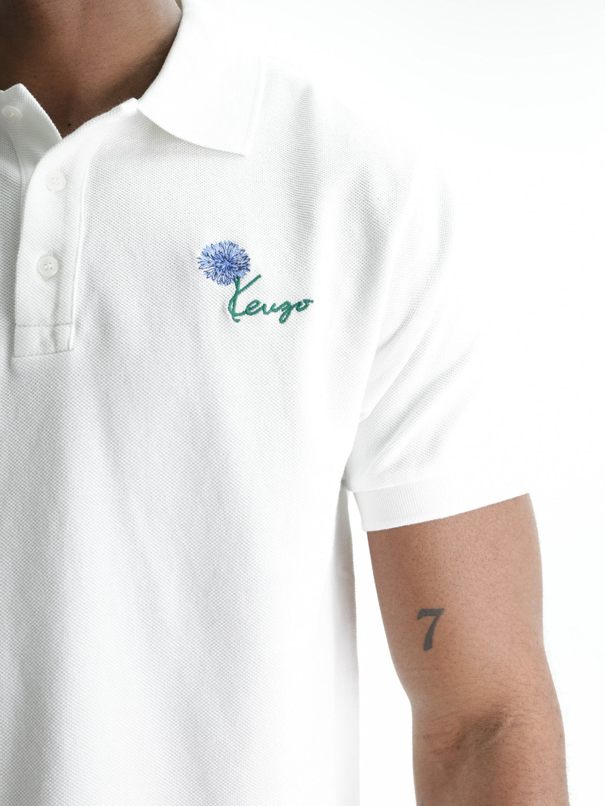 Kenzo T-Shirt Tulip Embroidery Off White