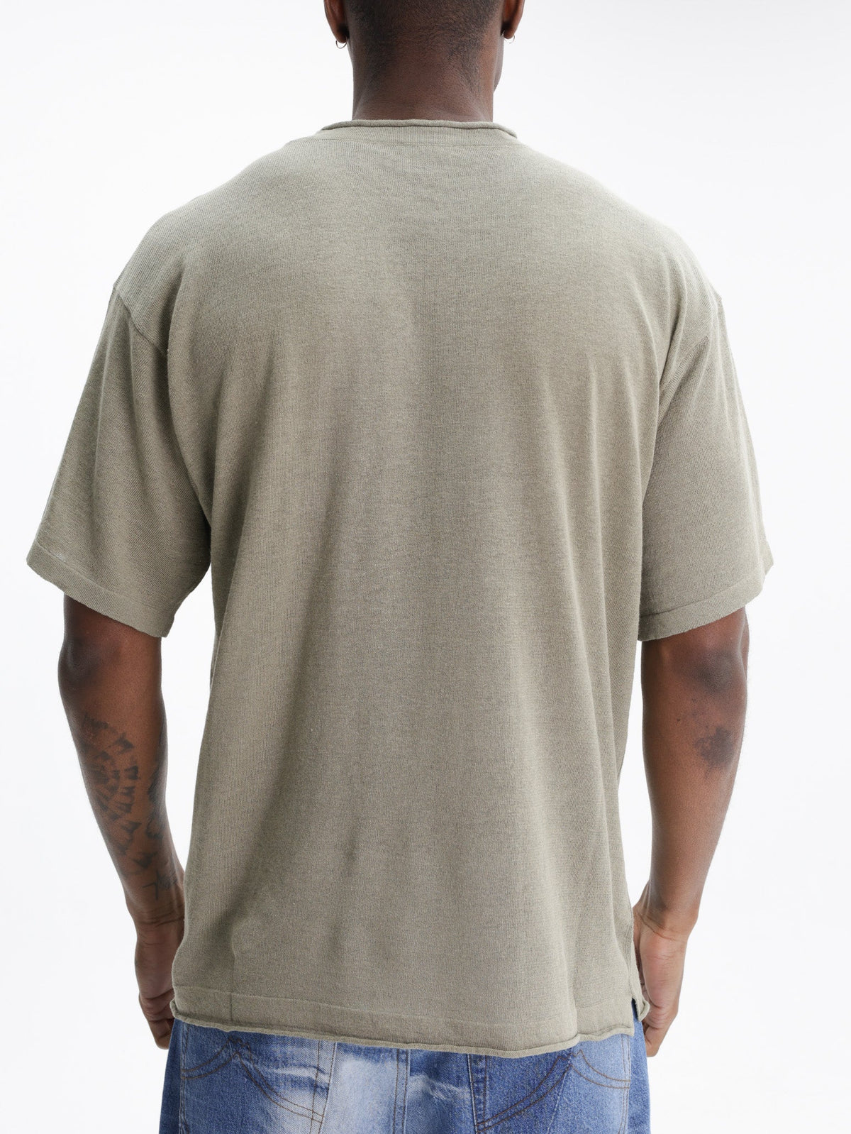 Kenzo T-Shirt Signature Embroidery Khaki