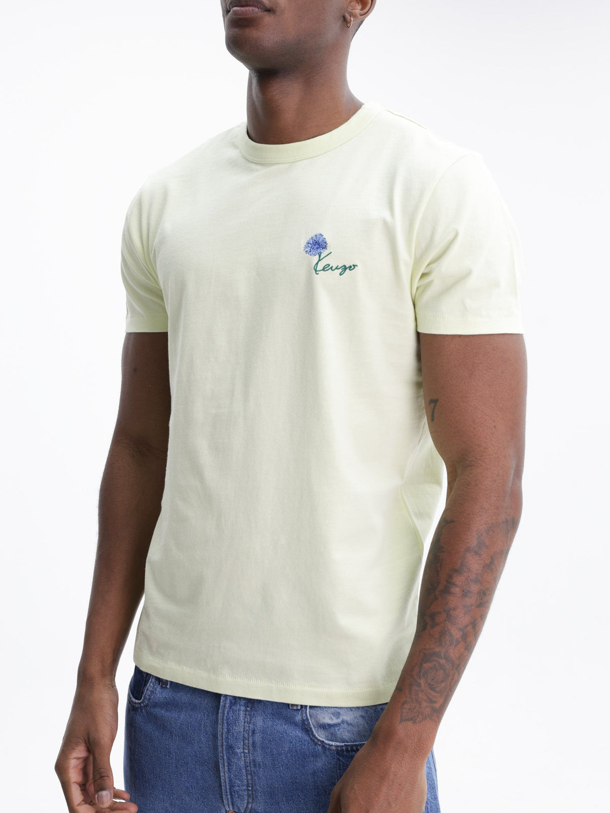 Kenzo T-Shirt Tulip Embroidery Absinthe
