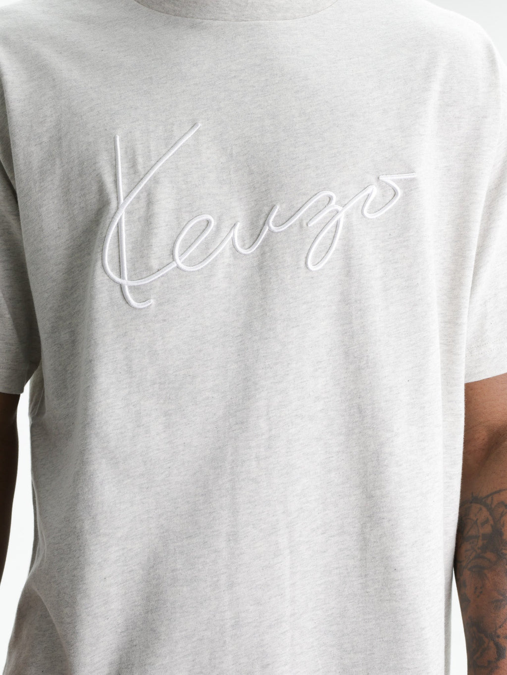 Kenzo T-Shirt Signature Embroidery Grey