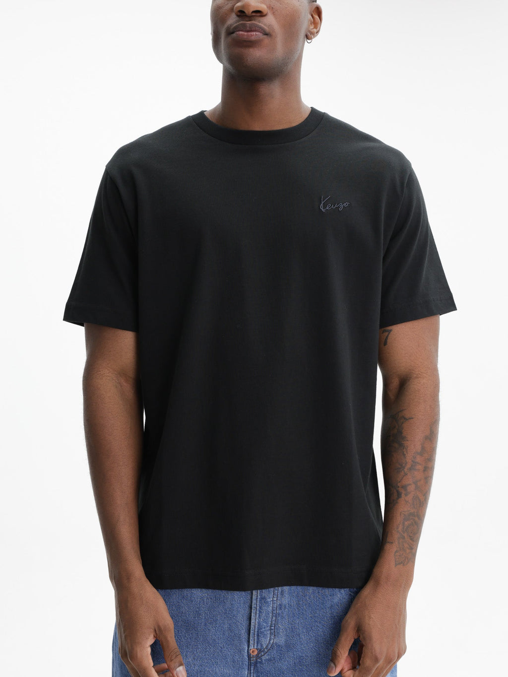 Kenzo T-Shirt Signature Embroidery Black