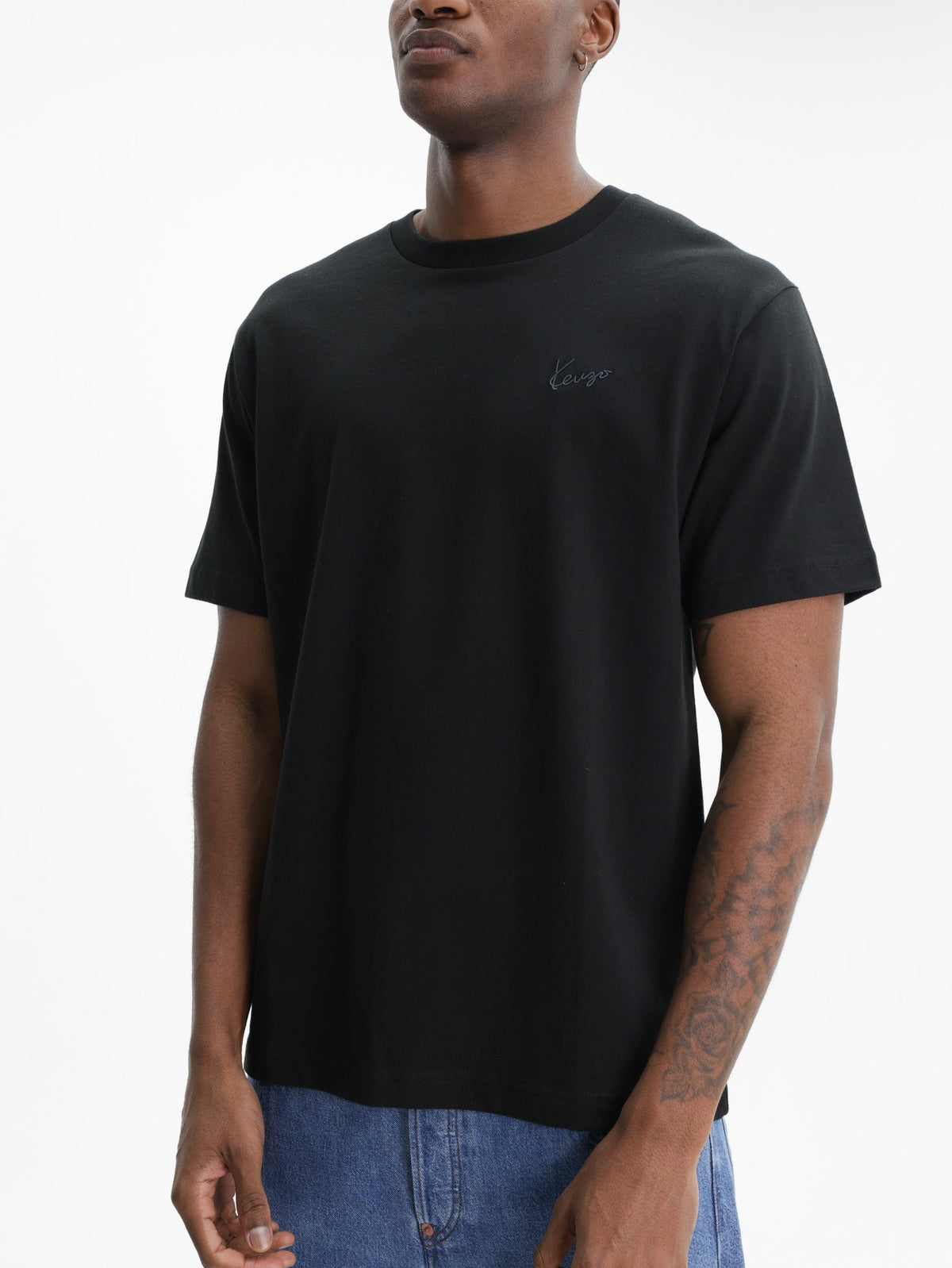 Kenzo T-Shirt Signature Embroidery Black