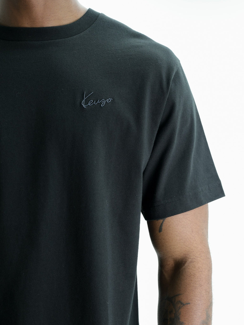 Kenzo T-Shirt Signature Embroidery Black