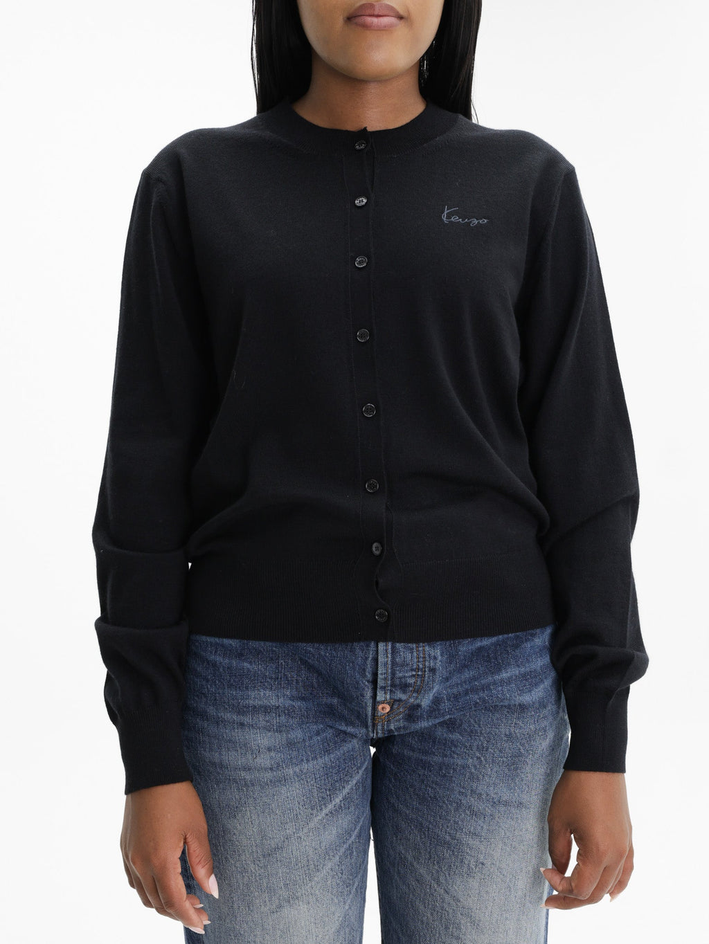 Kenzo Cardigan Rws Signiture Merino Black