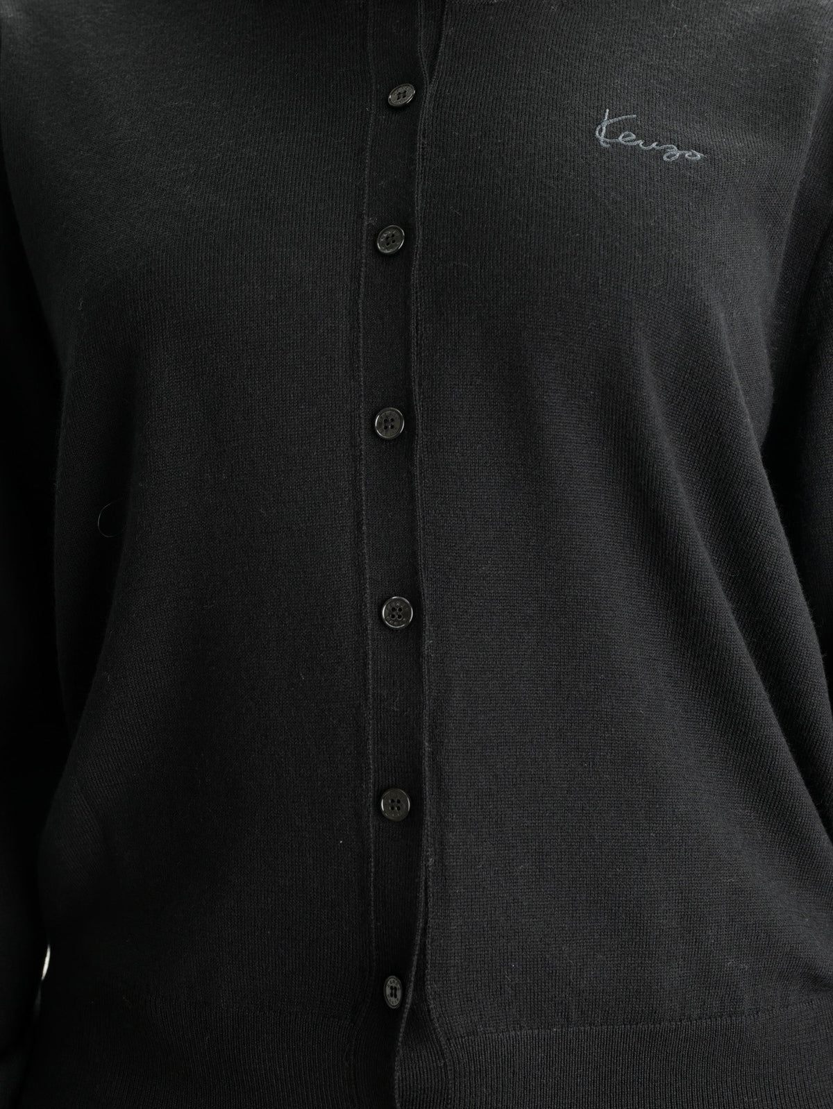 Kenzo Cardigan Rws Signiture Merino Black