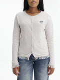 Kenzo Cardigan Loose Threads End Grey