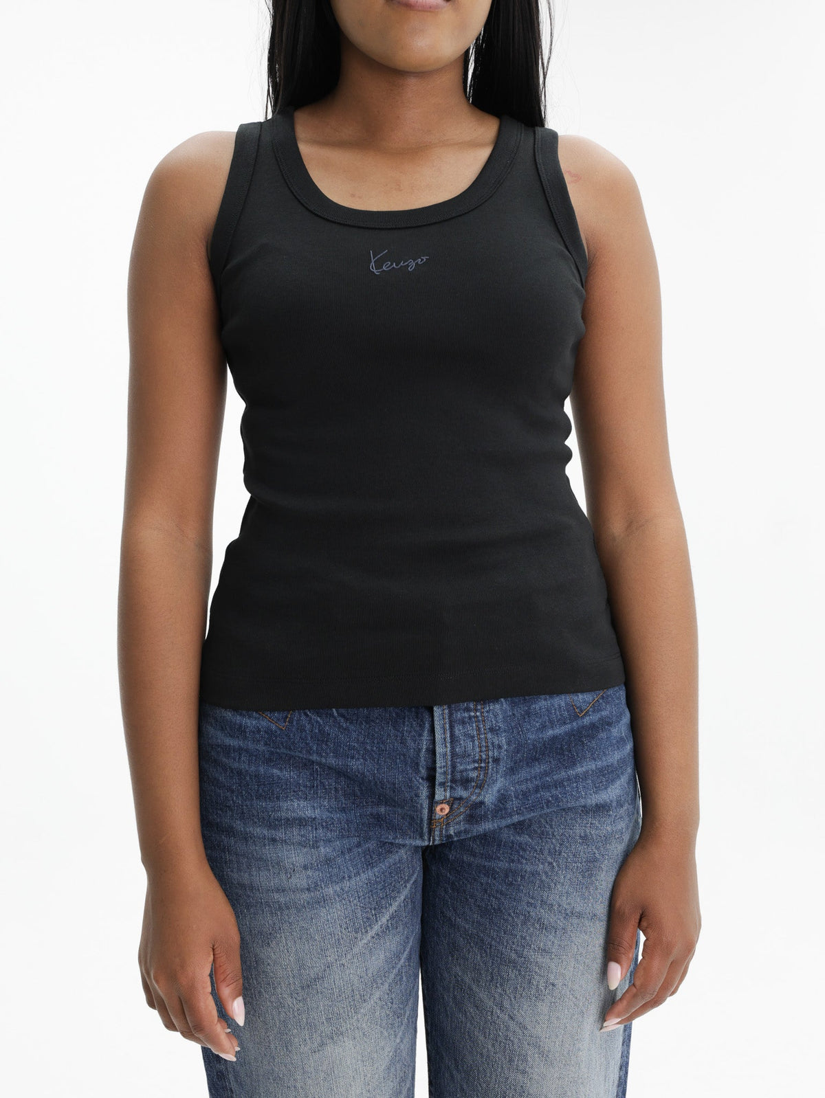 Kenzo Tank Chest Logo Crew Black