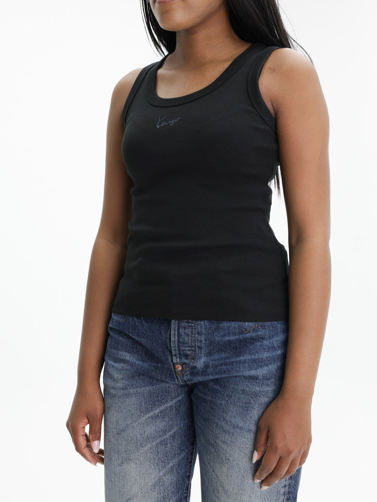 Kenzo Tank Chest Logo Crew Black
