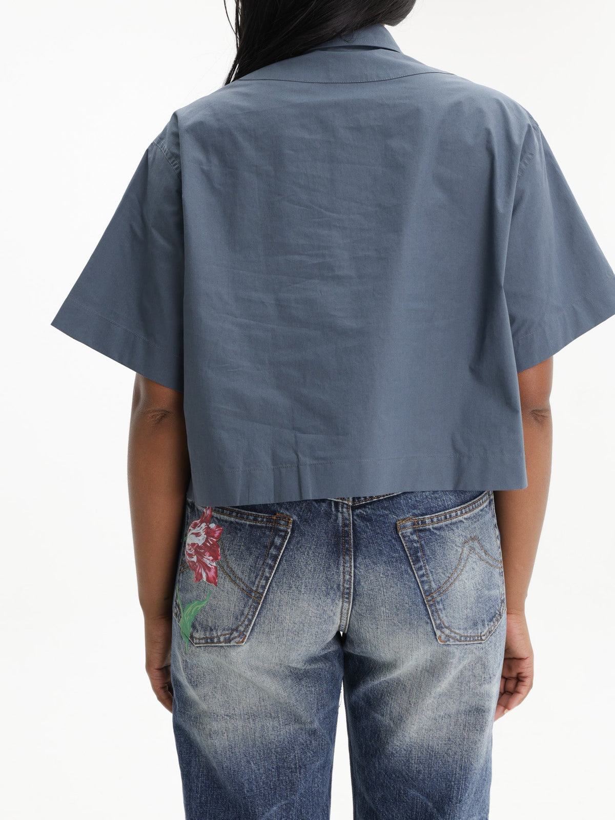 Kenzo Shirt Signature Poplin Blue