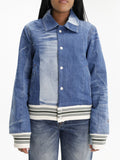 Kenzo Jacket Stripe Band Denim Medium Wash