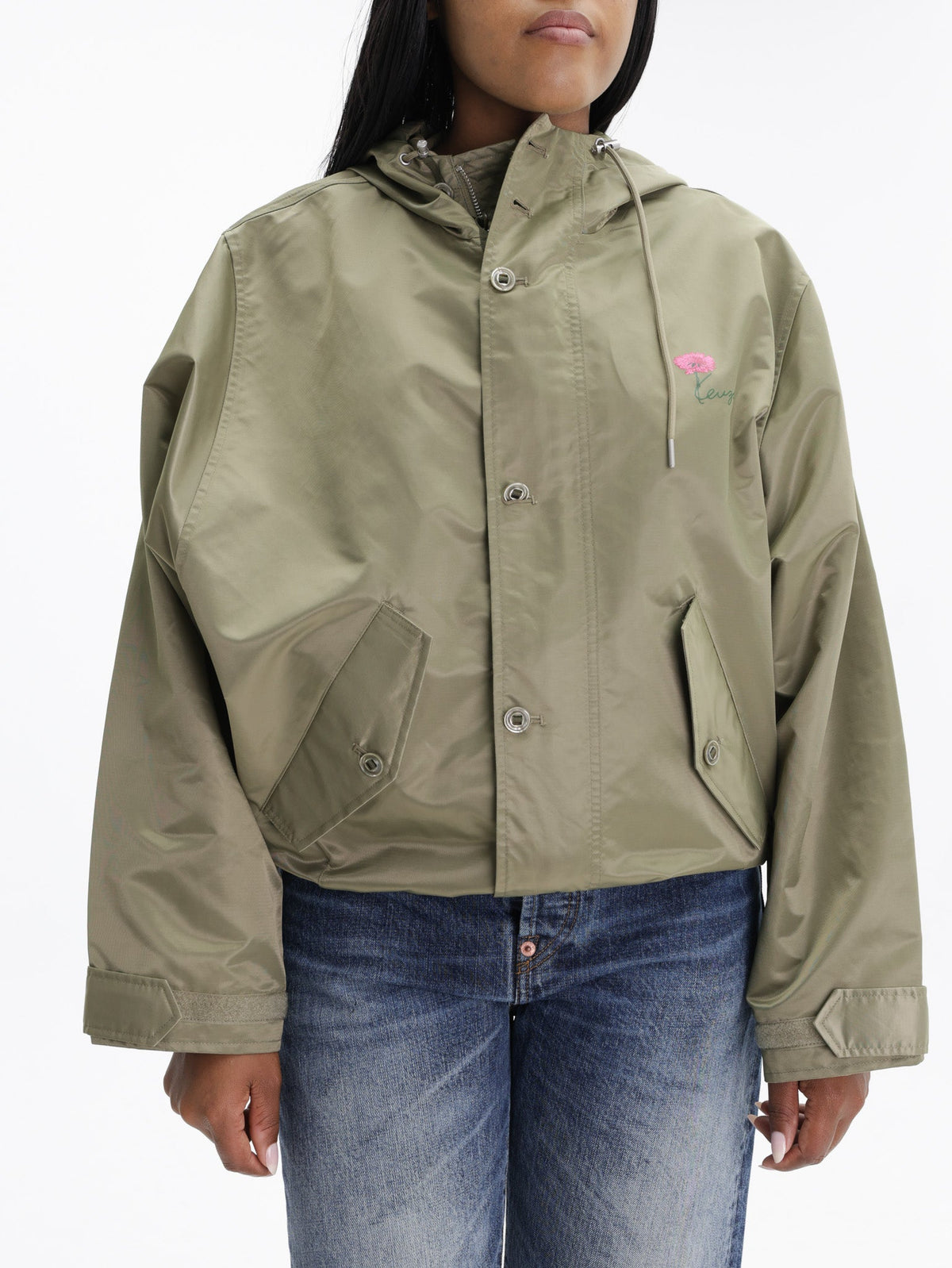 Kenzo Jacket Windbreaker Hooded Khaki