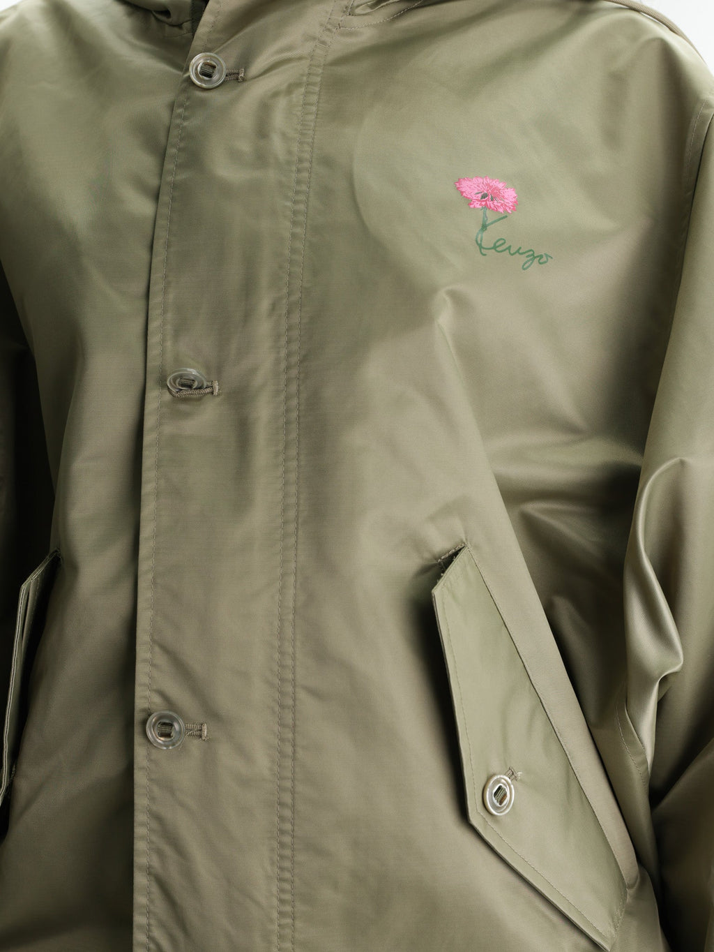 Kenzo Jacket Windbreaker Hooded Khaki