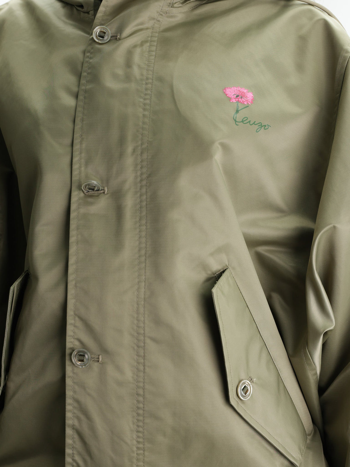 Kenzo Jacket Windbreaker Hooded Khaki