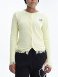 Kenzo Cardigan Loose Threads End Yellow