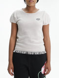 Kenzo T-Shirt Black Embroidered Grey