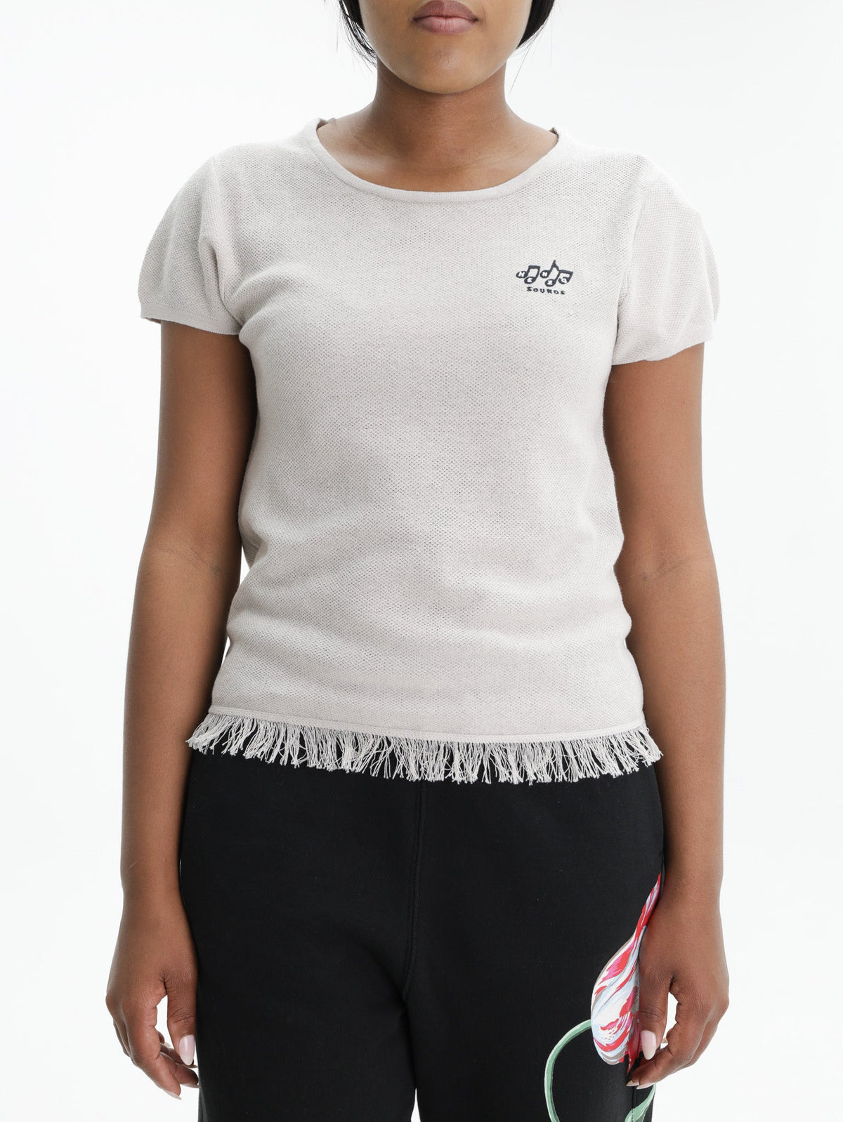 Kenzo T-Shirt Black Embroidered Grey