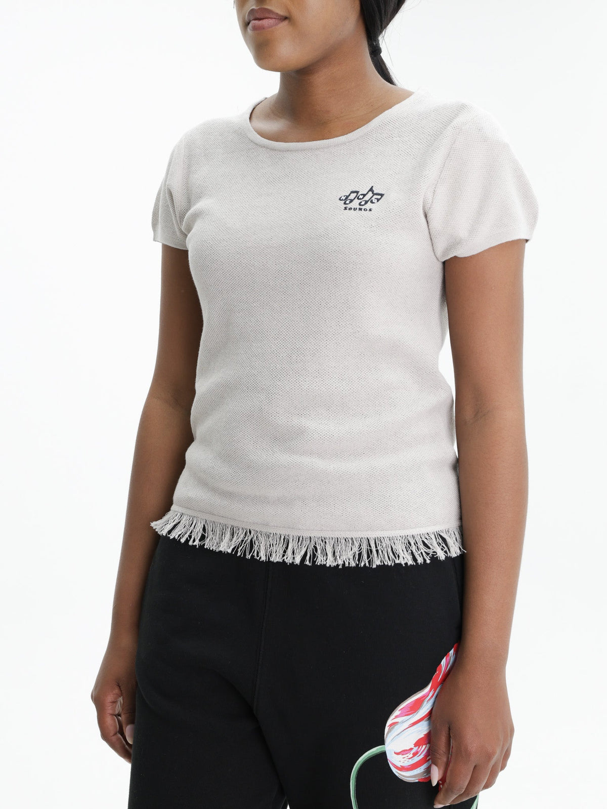 Kenzo T-Shirt Black Embroidered Grey