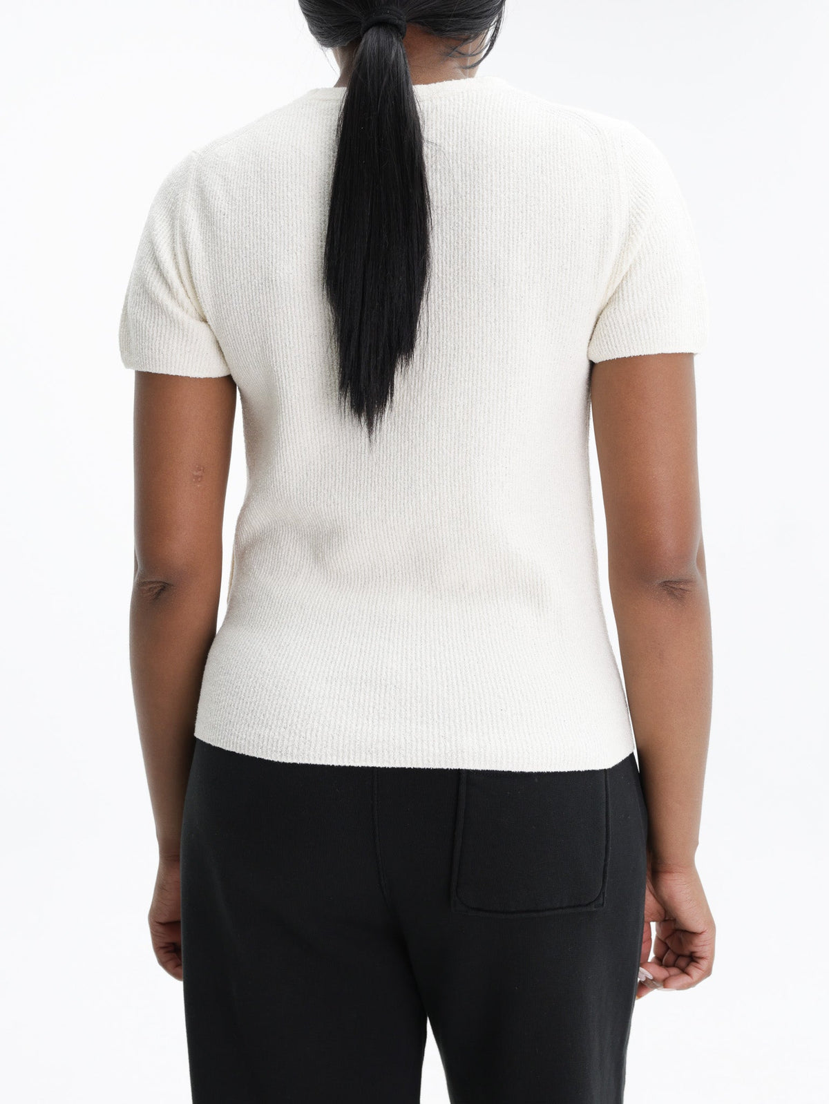 Kenzo T-Shirt Tulip Emroidered Cream