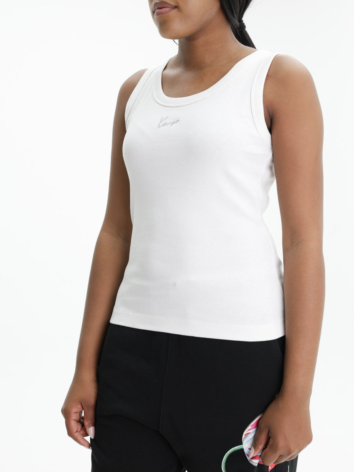 Kenzo Tank Chest Logo Crew Off White