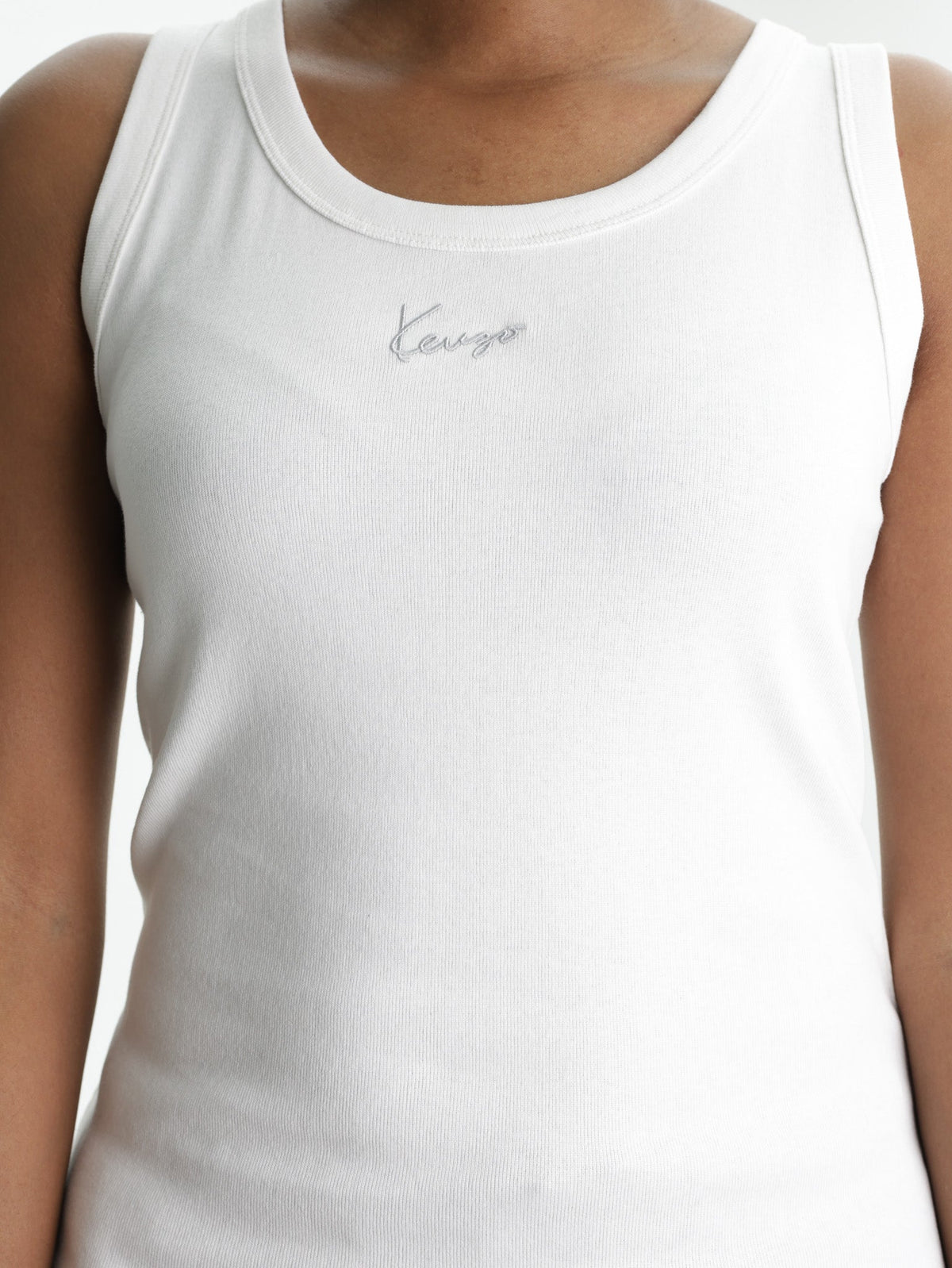 Kenzo Tank Chest Logo Crew Off White