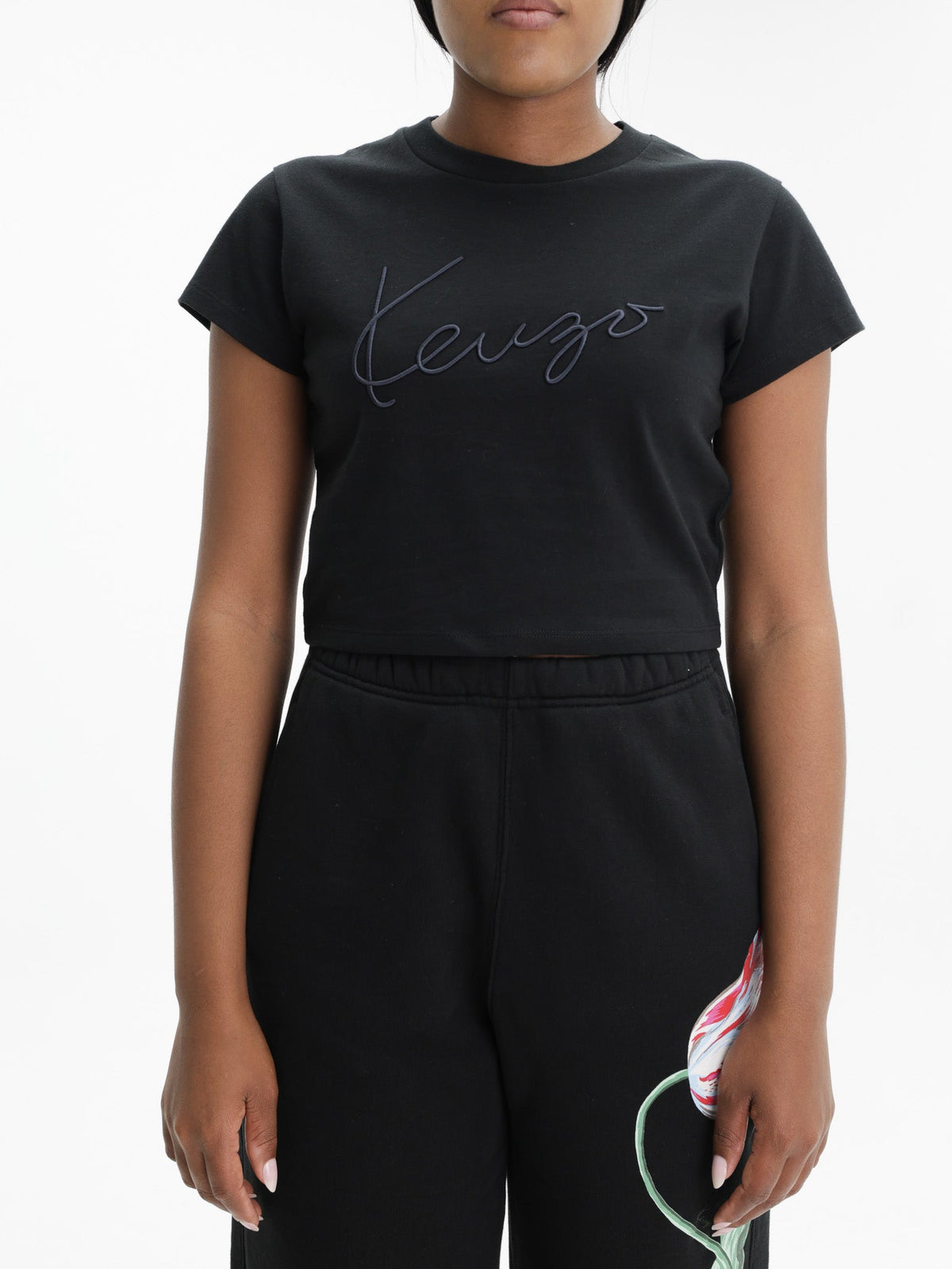 Kenzo T-Shirt Signature Emb Black