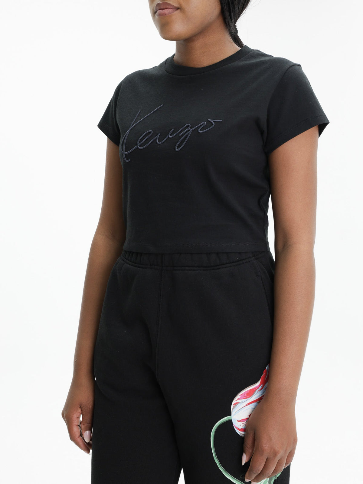 Kenzo T-Shirt Signature Emb Black