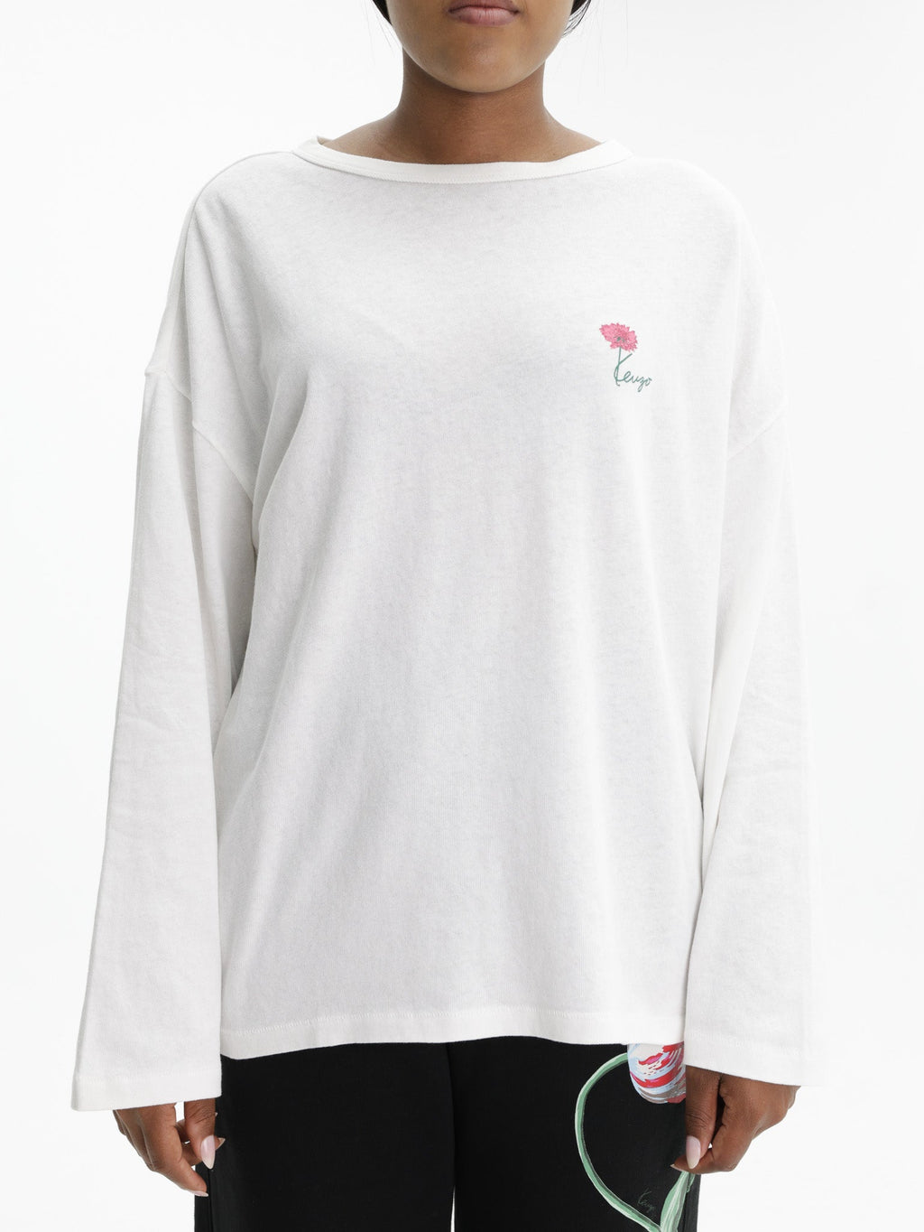 Kenzo T-Shirt Gots Tulip Ls Off White