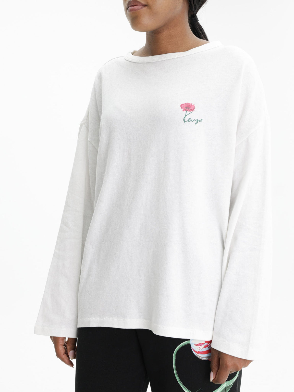 Kenzo T-Shirt Gots Tulip Ls Off White