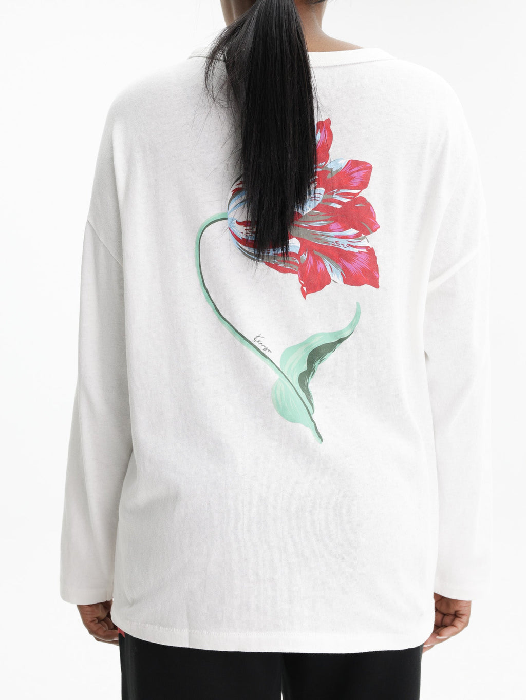 Kenzo T-Shirt Gots Tulip Ls Off White