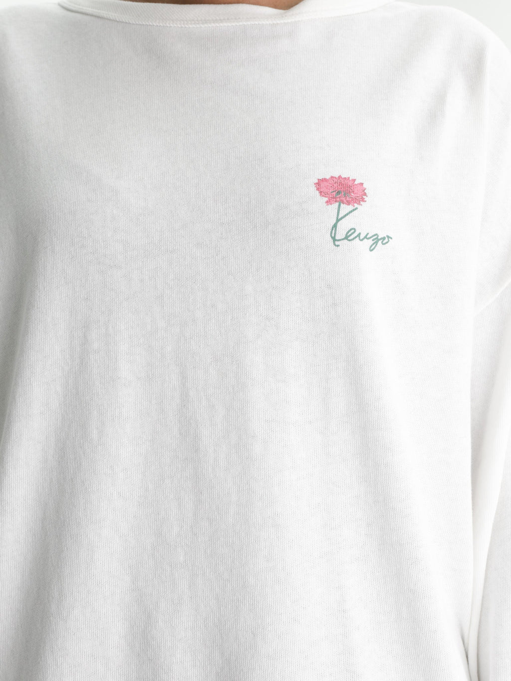 Kenzo T-Shirt Gots Tulip Ls Off White