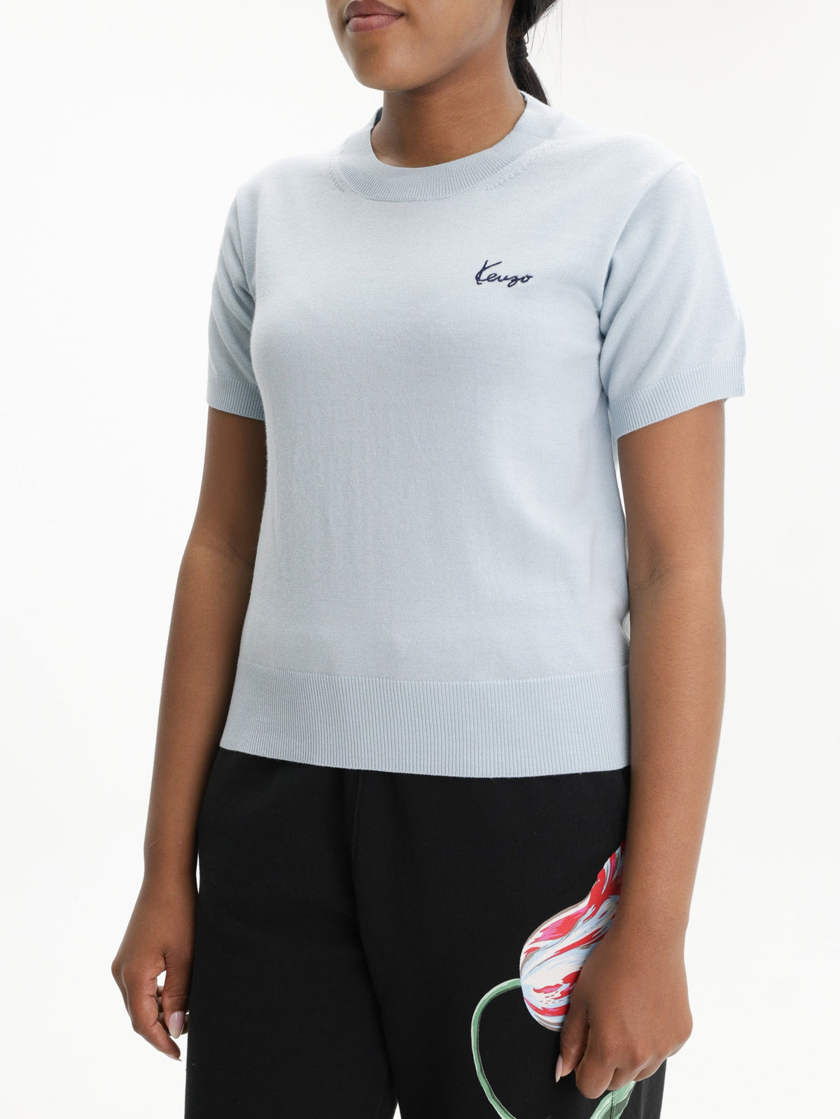 Kenzo T-Shirt Knitted Wool  Sky Blue