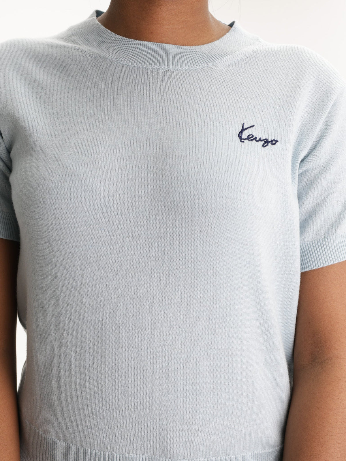 Kenzo T-Shirt Knitted Wool  Sky Blue