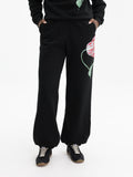 Kenzo Jogger Flower Print Pants Black