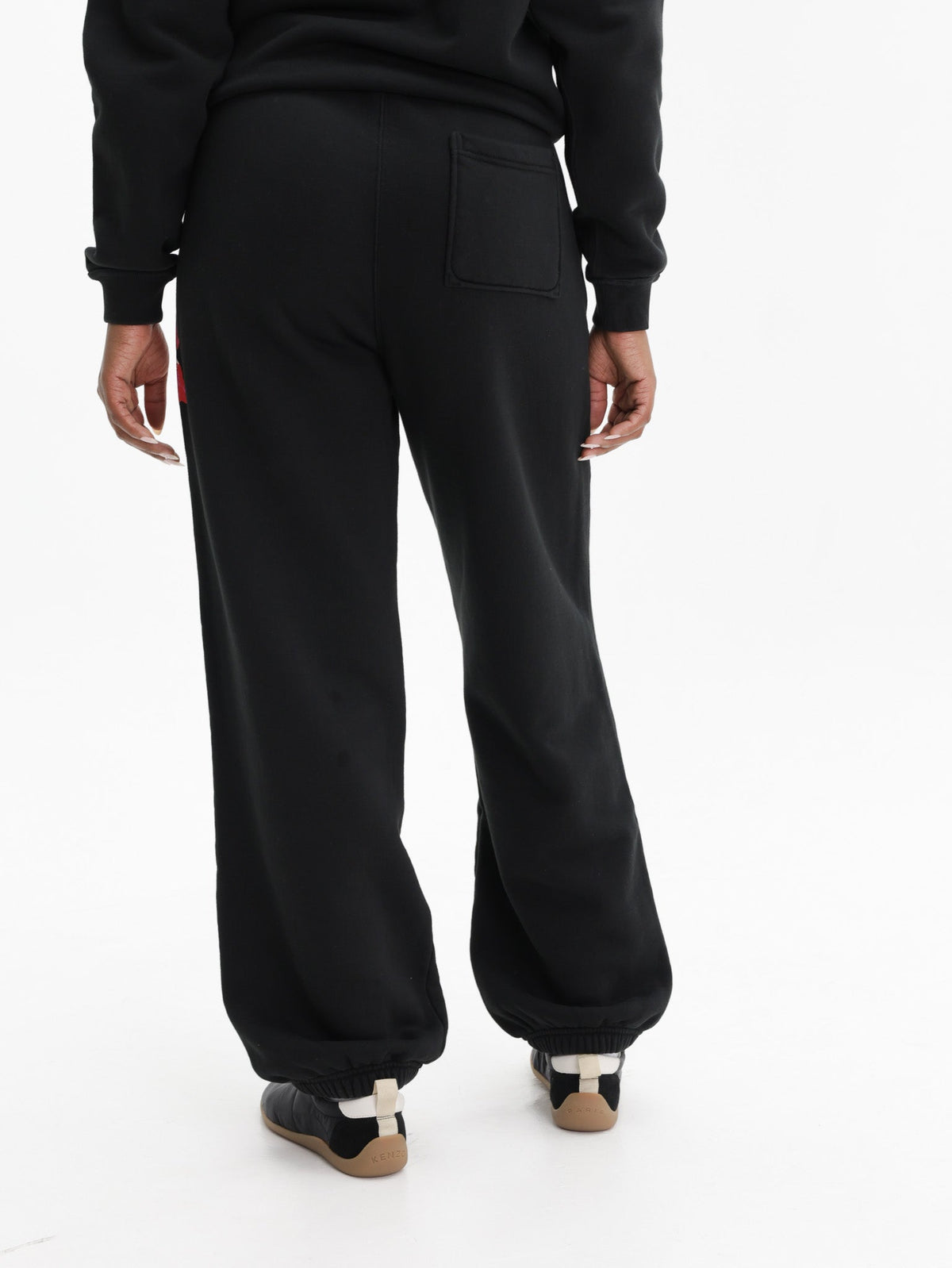 Kenzo Jogger Flower Print Pants Black