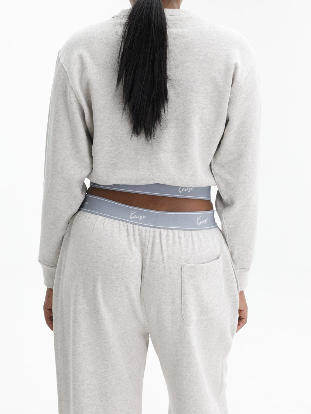 Kenzo Sweater Blue Signature Band Medium Wash