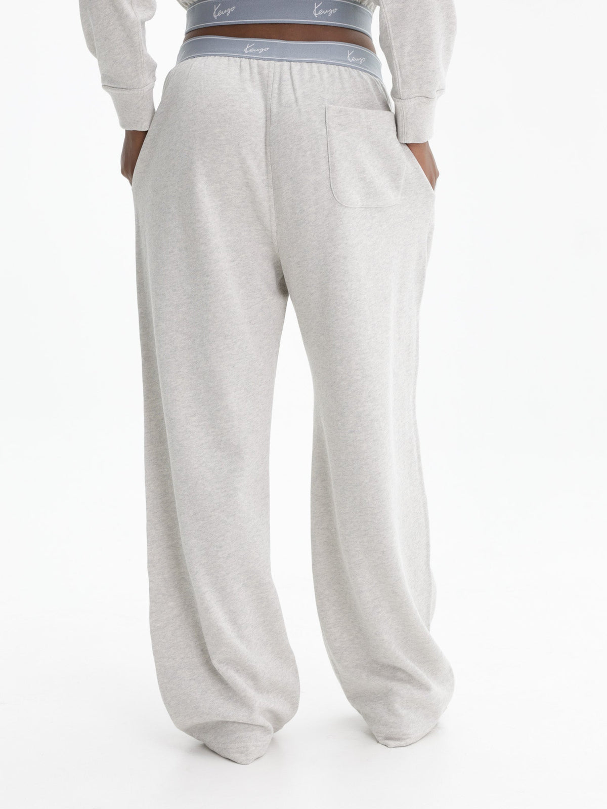 Kenzo Pants Blue Waist Band Grey
