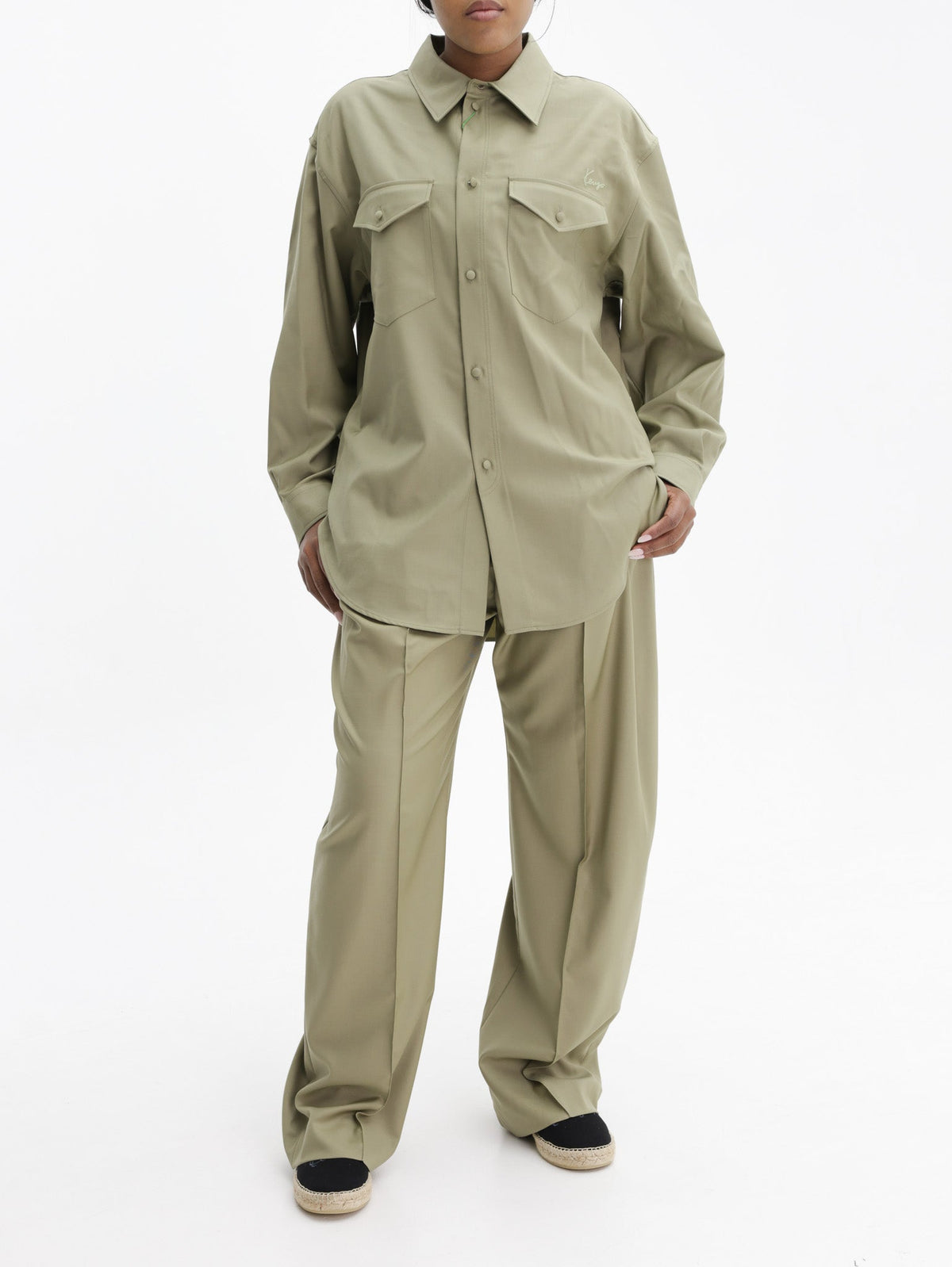 Kenzo Shirt Ls Shirt Khaki