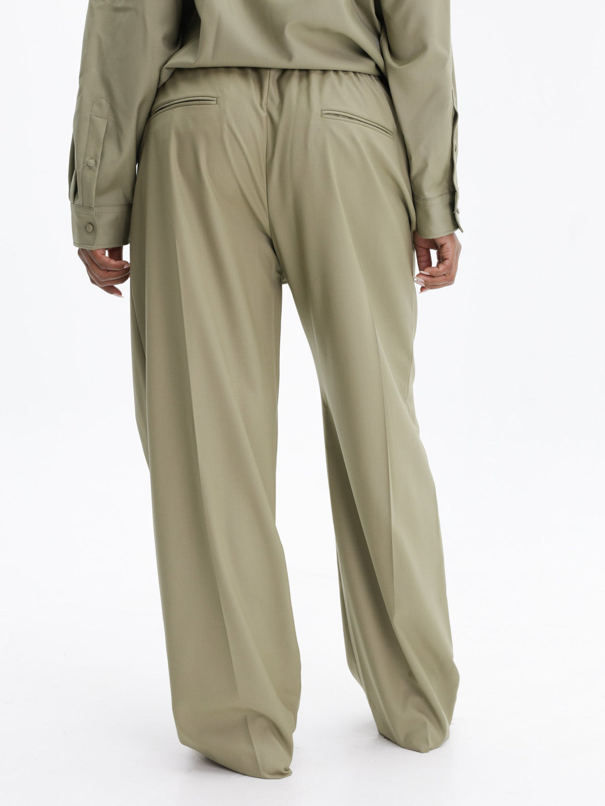 Kenzo Pants Loose Fit Khaki