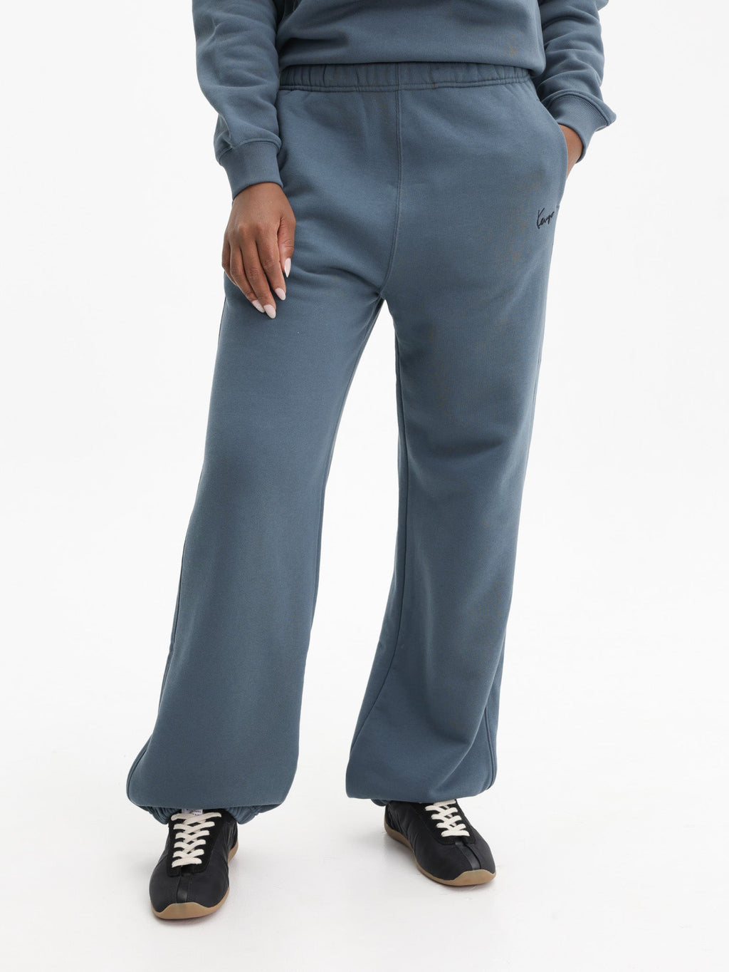 Kenzo Jogger Cuffed Logo Pants Blue