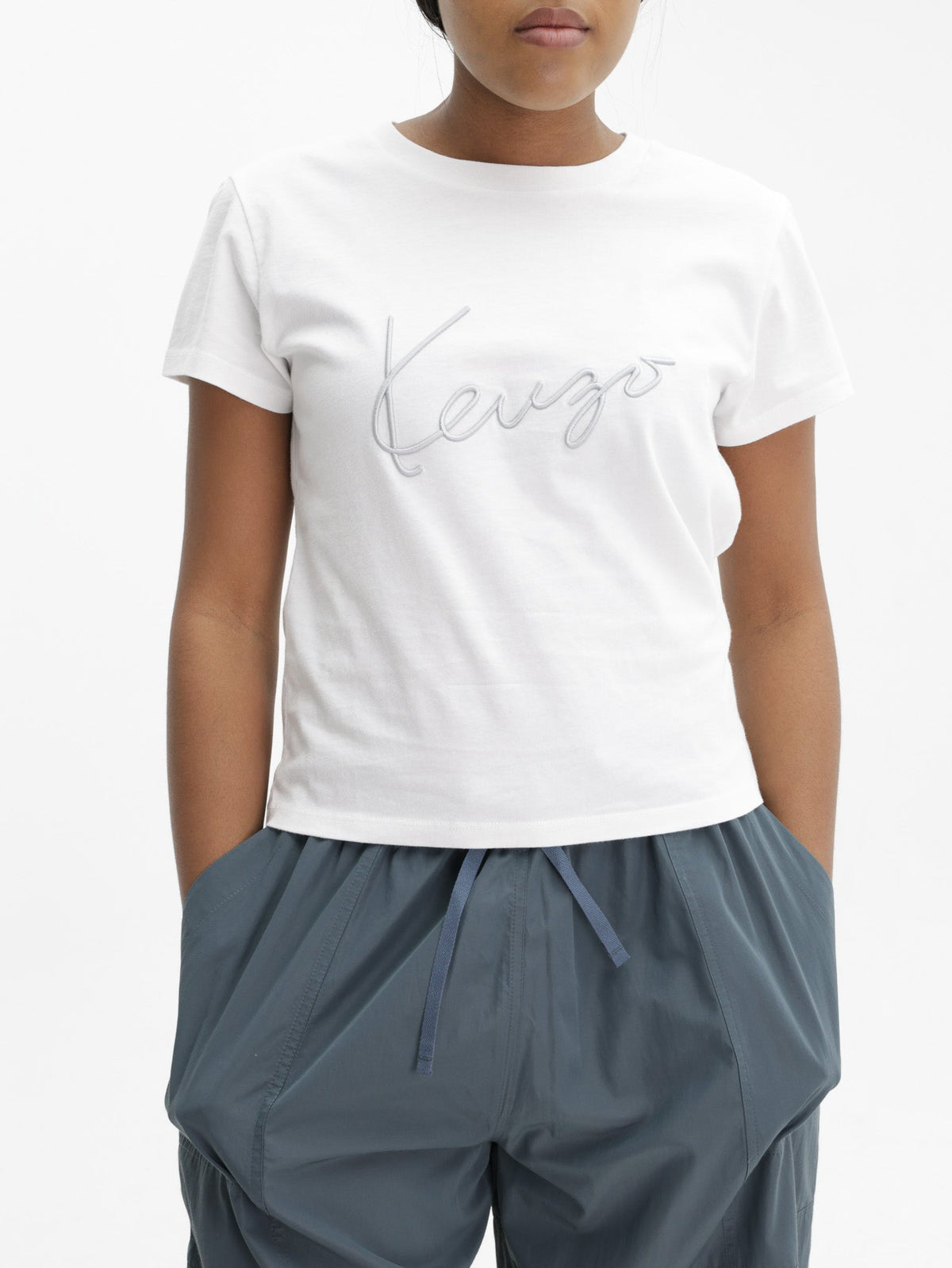 Kenzo T-Shirt Signature Emb Off White